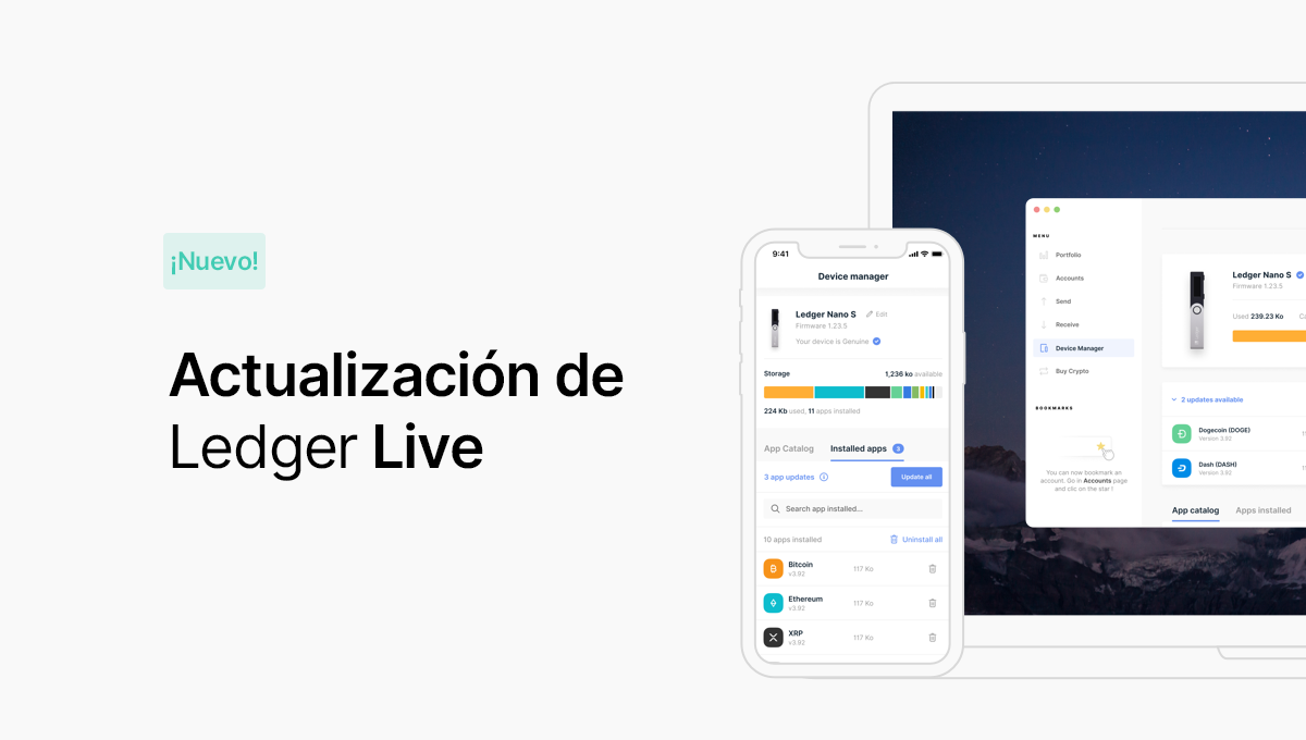 Mejora de tu experiencia con Ledger: la versión 2.0 del Manager de Ledger Live ya está disponible