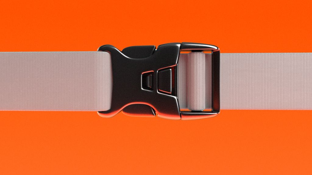 Security belt on an orange background.