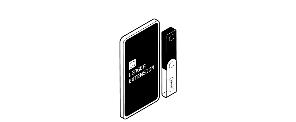 ledger extension icon with ledger hardware wallet
